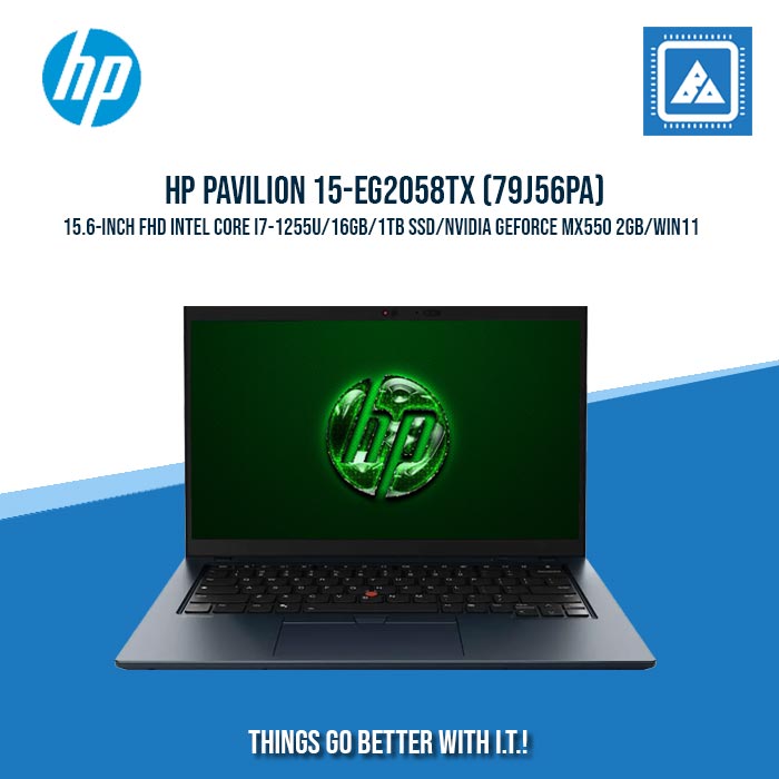 HP PAVILION 15-EG2058TX (79J56PA) I7-1255U/16GB/1TB NVMe/MX550 2GB BEST FOR STUDENTS AND FREELANCERS LAPTOP