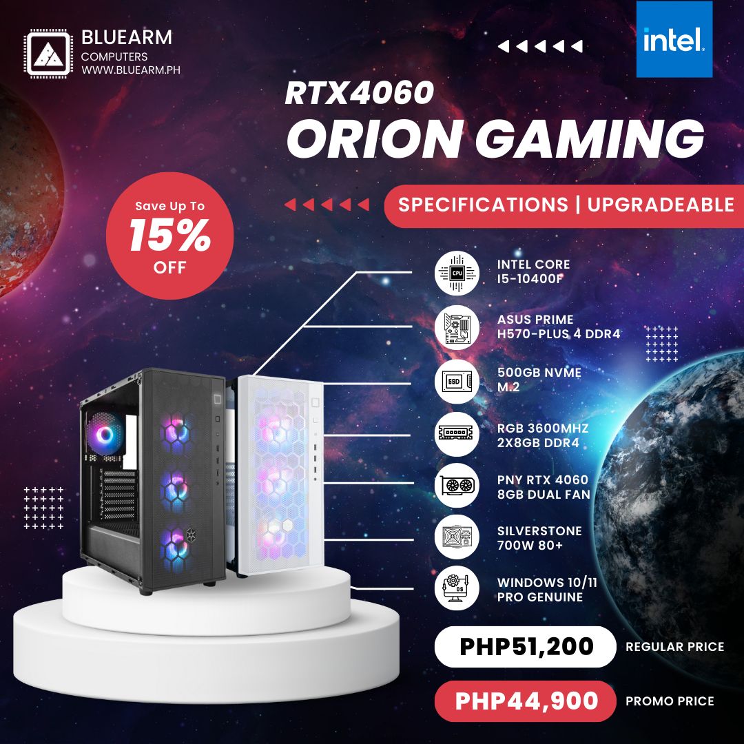 INTEL CORE I5-10400F ORION GAMING BUILD