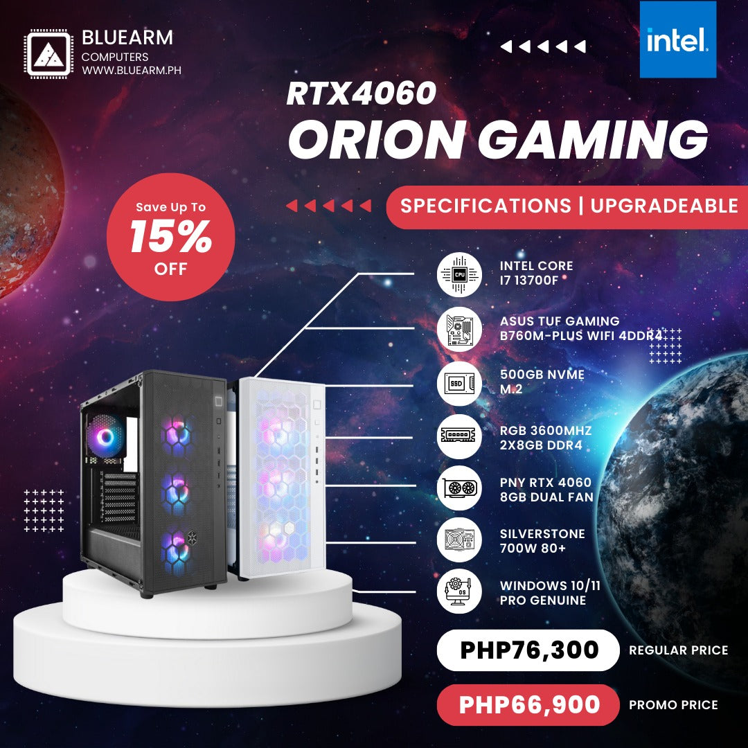 Intel Core I7 13700f Orion Gaming Build Bluearm Computer Store