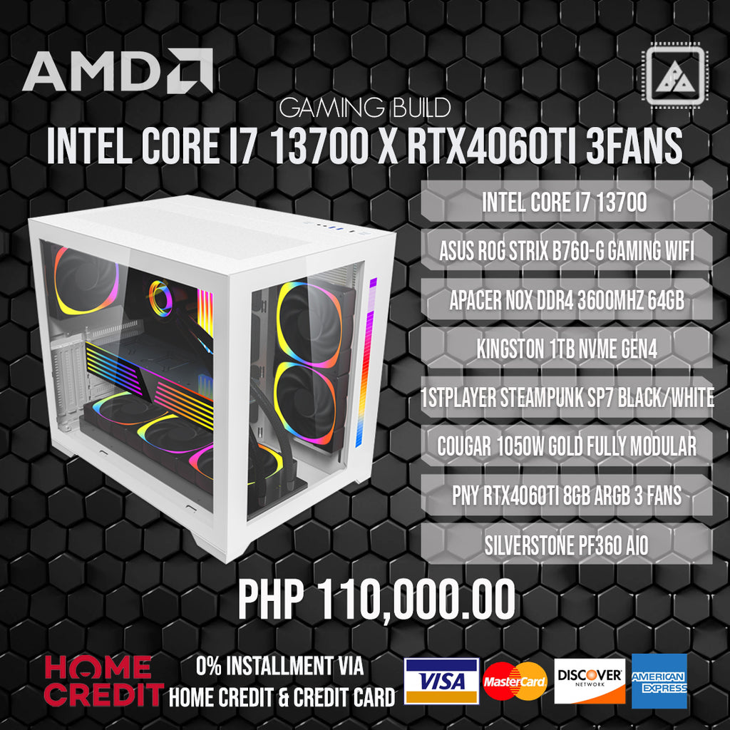 INTEL CORE I7 13700 with RTX 4060TI Gaming Build V.2