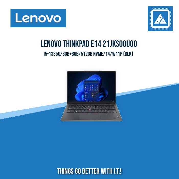 LENOVO THINKPAD E14 21JKS00U00 I5-1335U/8GB+8GB/512GB NVME | BEST FOR STUDET AND FREELANCER LAPTOP