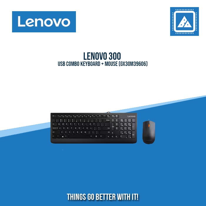 LENOVO 300 USB COMBO KEYBOARD + MOUSE (GX30M39606)