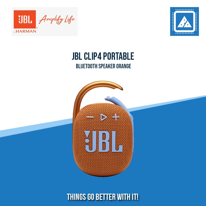 JBL CLIP4 PORTABLE BLUETOOTH SPEAKER (GRAY, ORANGE, RED, TEAL)