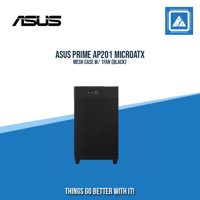 ASUS PRIME AP201 MICROATX MESH CASE W/ 1FAN (BLACK)