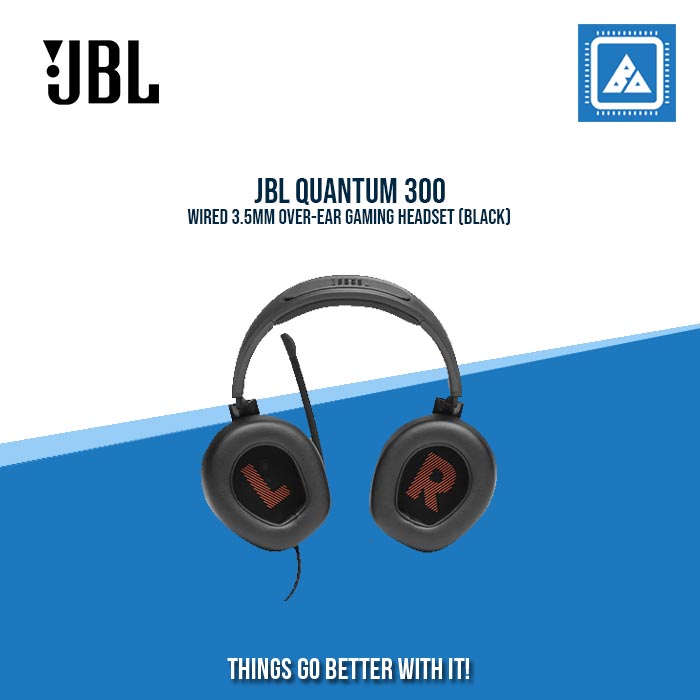 JBL QUANTUM 300 WIRED 3.5MM OVER-EAR GAMING HEADSET (BLACK)