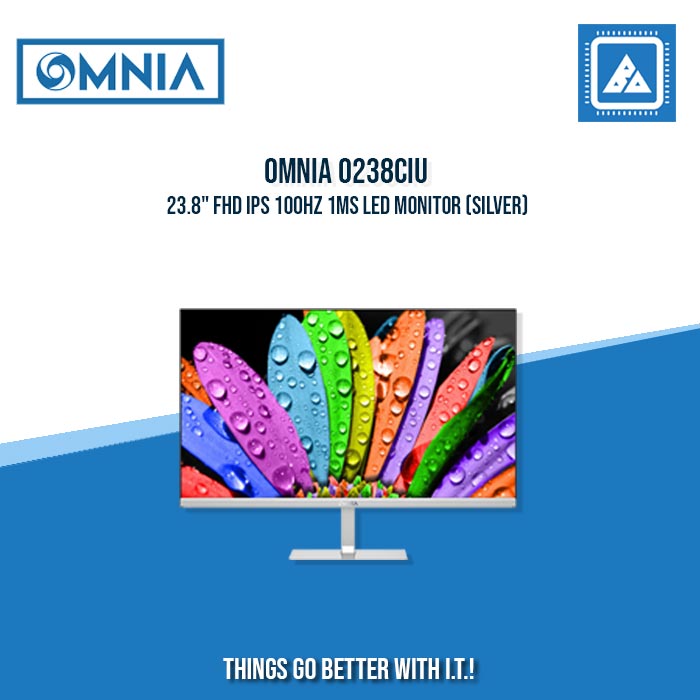 OMNIA 0238CIU 23.8" FHD IPS 100Hz 1ms LED MONITOR (SILVER)