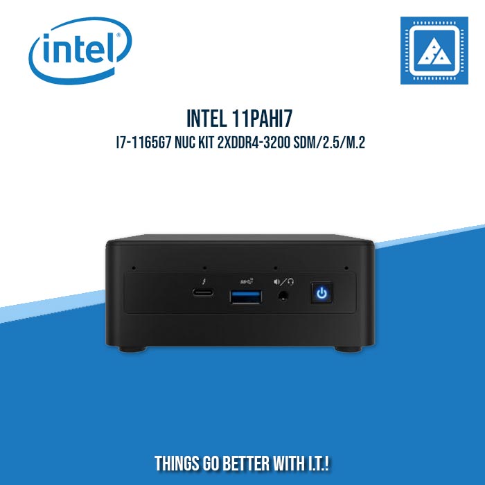 INTEL 11PAHI7 (CORE I7-1165G7) NUC KIT 2XDDR4-3200 SDM/2.5/M.2 (HDMI, USB-C, MINI DP)