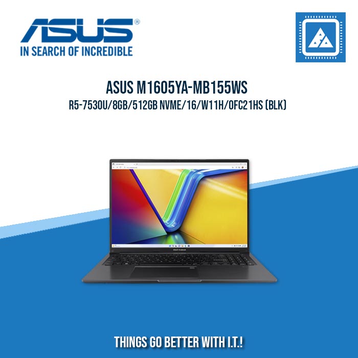 ASUS VIVOBOOK 16 M1605YA-MB155WS R5-7530U/8GB/512GB NVME | BEST FOR STUDENTS AND FREELANCERS LAPTOP