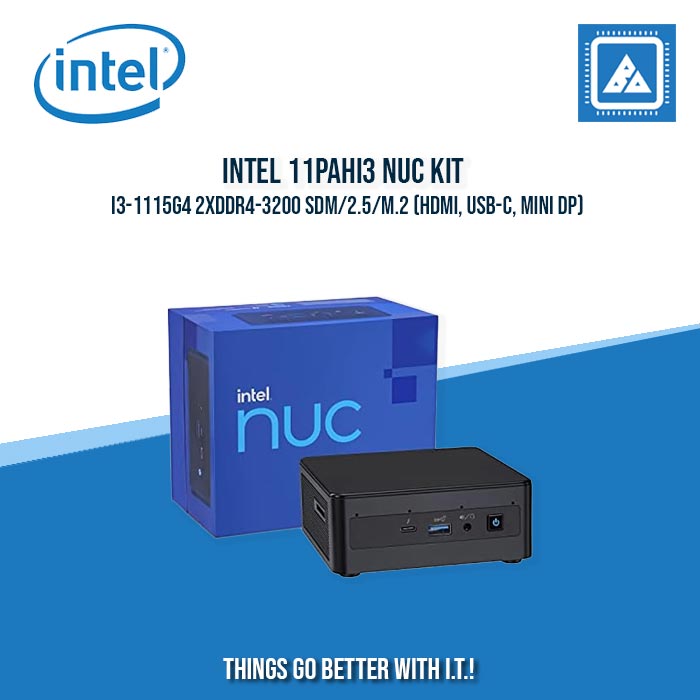 INTEL 11PAHI3 NUC KIT I3-1115G4 2XDDR4-3200 SDM/2.5/M.2