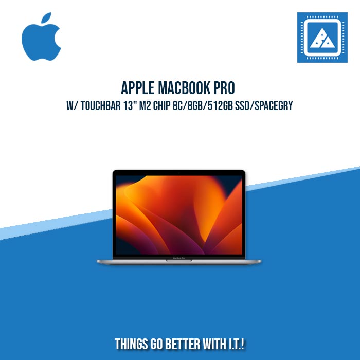 APPLE MACBOOK PRO (MNEJ3PP/A) W/ TOUCHBAR 13" M2 CHIP 8C/8GB/512GB SSD | BEST FOR STUDENTS AND FREELANCERS LAPTOP