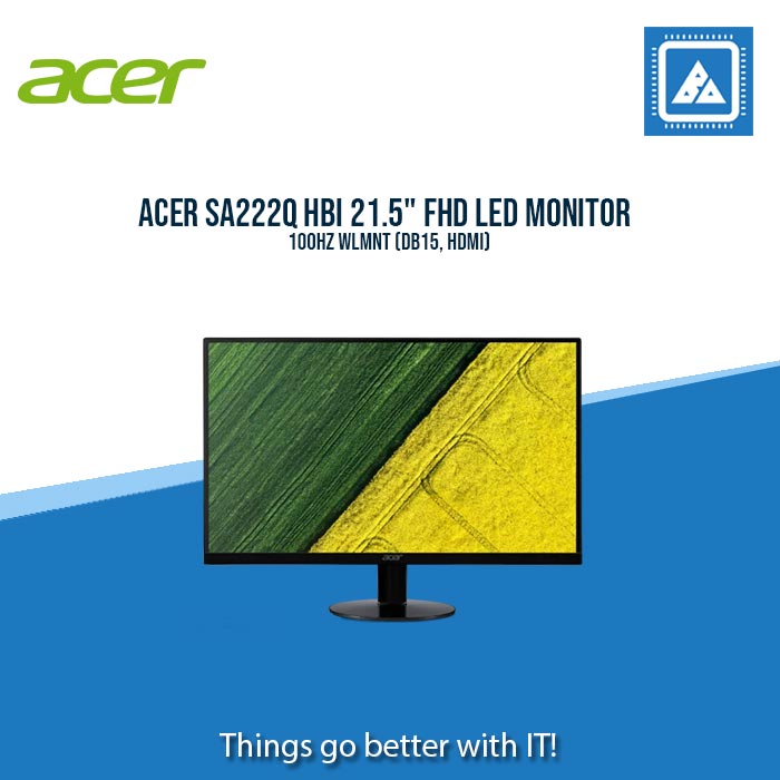 ACER SA222Q HBI 21.5" FHD LED MONITOR 100HZ WLMNT (DB15, HDMI)