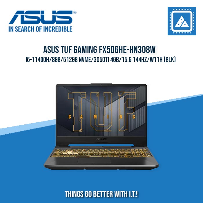 ASUS TUF GAMING FX506HE-HN308W I5-11400H/8GB/512GB NVME/3050TI 4GB | BEST FOR GAMING AND AUTOCAD LAPTOP