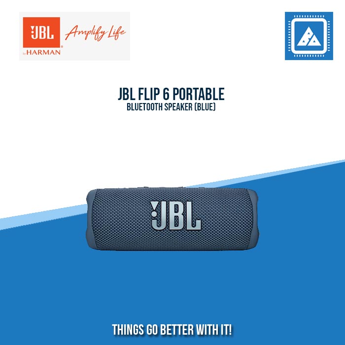 JBL FLIP 6 PORTABLE BLUETOOTH SPEAKER (BLUE)
