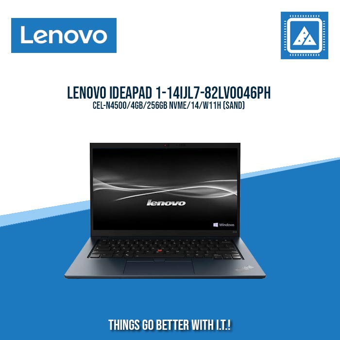 LENOVO IDEAPAD 1-14IJL7-82LV0046PH CEL-N4500/4GB/256GB NVME | BEST FOR STUDENTS LAPTOP