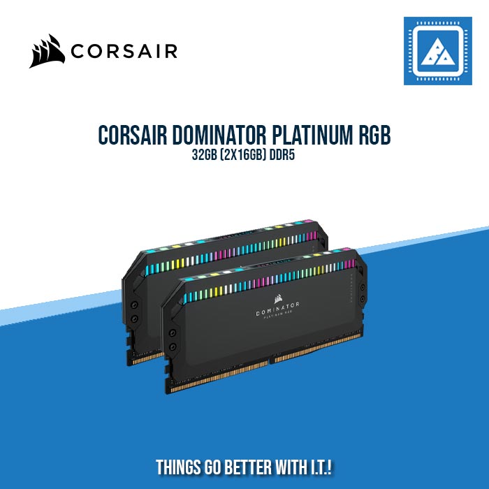 CORSAIR DOMINATOR PLATINUM RGB 32GB (2X16GB) DDR5 - 5200/5600/6000/6200