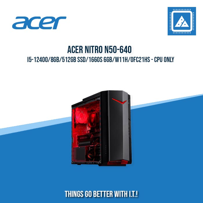 ACER NITRO N50-640 I5-12400/8GB/512GB SSD/1660S 6GB/W11H/OFC21HS - CPU only
