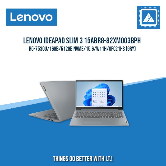 LENOVO IDEAPAD SLIM 3 15ABR8-82XM003BPH R5-7530U/16GB/512GB NVME | BEST FOR STUDENTS AND FREELANCERS LAPTOP