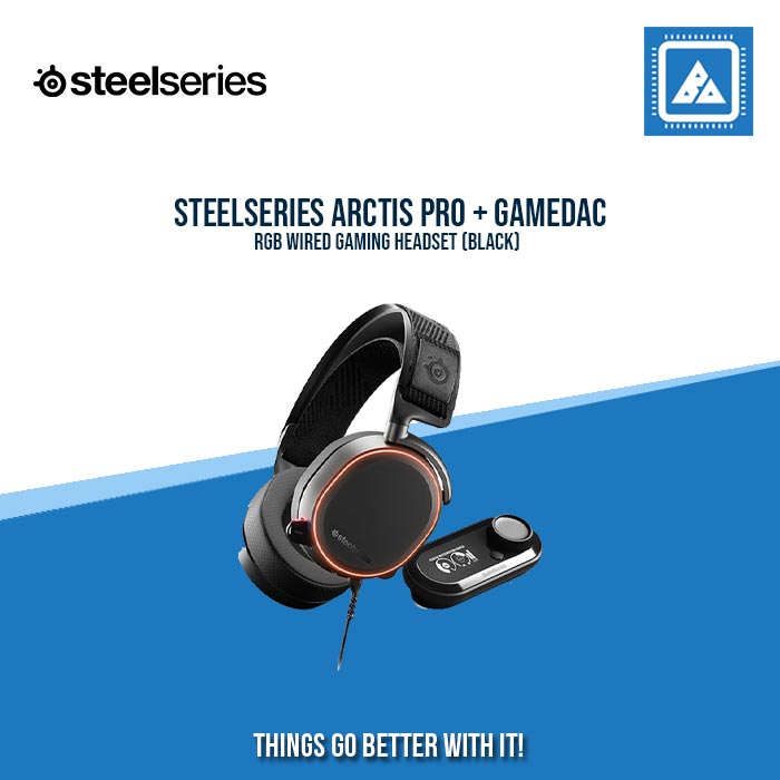 STEELSERIES ARCTIS PRO GAMEDAC RGB WIRED GAMING HEADSET (BLACK