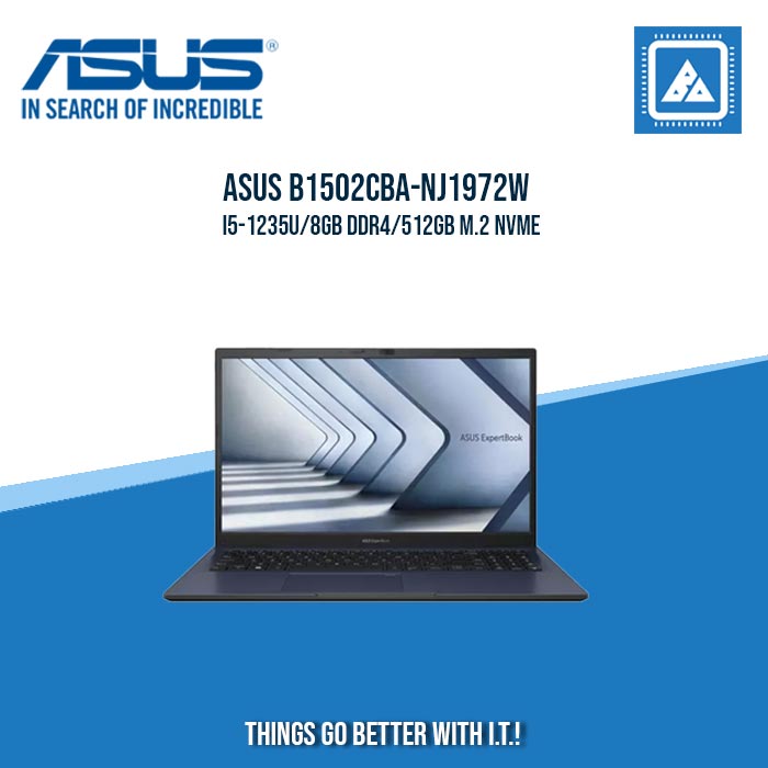 ASUS ExpertBook B1 B1502CBA-NJ1972W i5-1235U/8GB DDR4/512GB M.2 NVMe | BEST FOR STUDENTS AND FREELANCERS