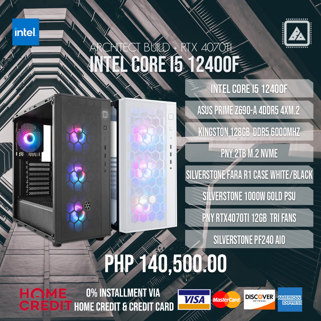 INTEL CORE I5 12400F ARCHITECT BUILD x 4070TI