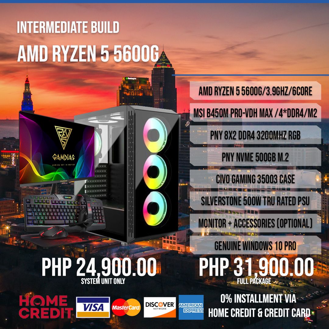AMD RYZEN 5600G Intermediate Package β BlueArm Computer Store