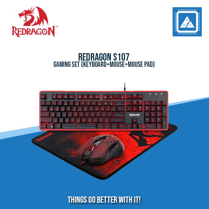 REDRAGON S107 GAMING SET (KEYBOARD+MOUSE+MOUSE PAD)