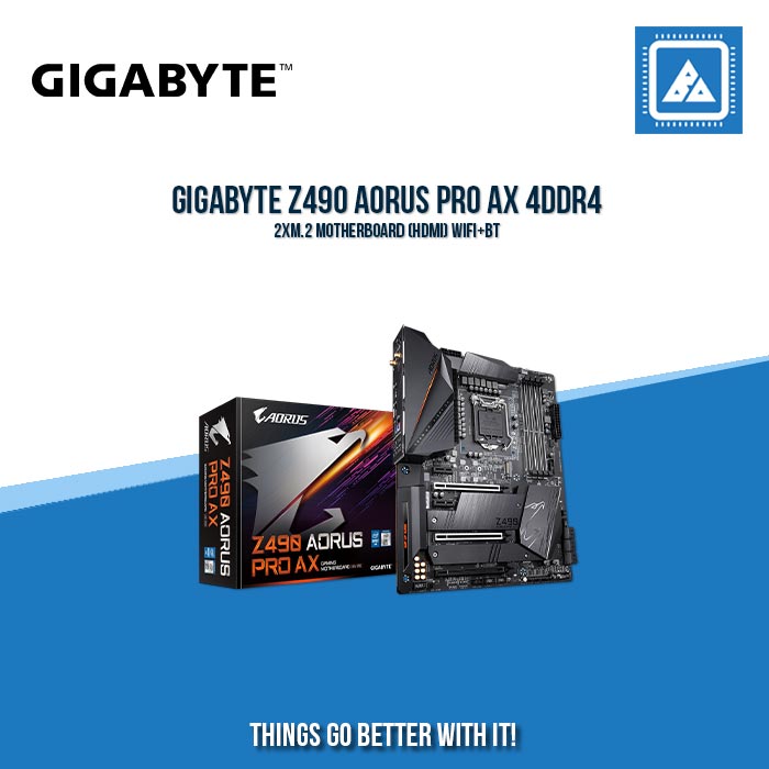GIGABYTE Z490 AORUS PRO AX 4DDR4 2XM.2 MOTHERBOARD (HDMI) WIFI+BT