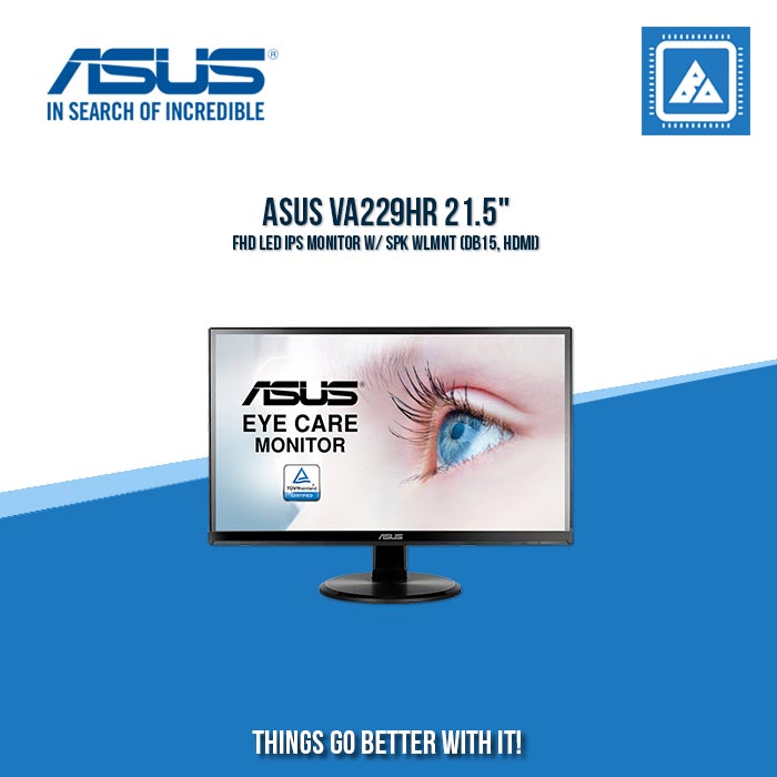 ASUS VA229HR 21.5" FHD LED IPS MONITOR W/ SPK WLMNT (DB15, HDMI)