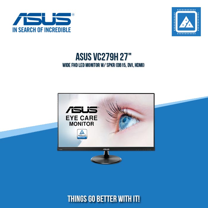 ASUS VC279H 27" WIDE FHD LED MONITOR W/ SPKR (DB15, DVI, HDMI)