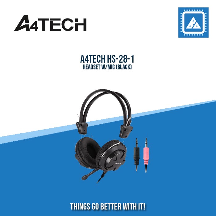 A4TECH HS-28-1 HEADSET W/MIC (BLACK)
