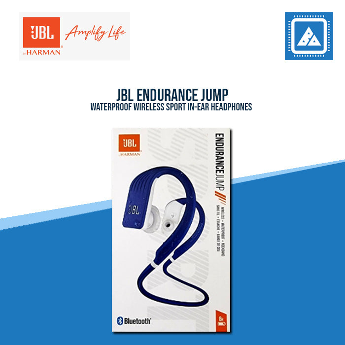 JBL ENDURANCE JUMP WATERPROOF BLUETOOTH SPORTS IN-EAR HEADPHONES (BLUE)