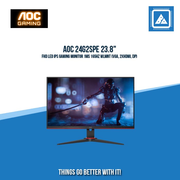AOC 24G2E 23.8 WIDE LED IPS MONITOR HDR 1MS 144HZ WLMNT (VGA, 2XHDMI, –  BlueArm Computer Store