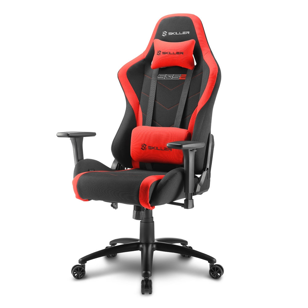 SHARKOON SKILLER SGS2 GAMING CHAIR W/ HEADREST & LUMBAR CUSHION RED | BLUE