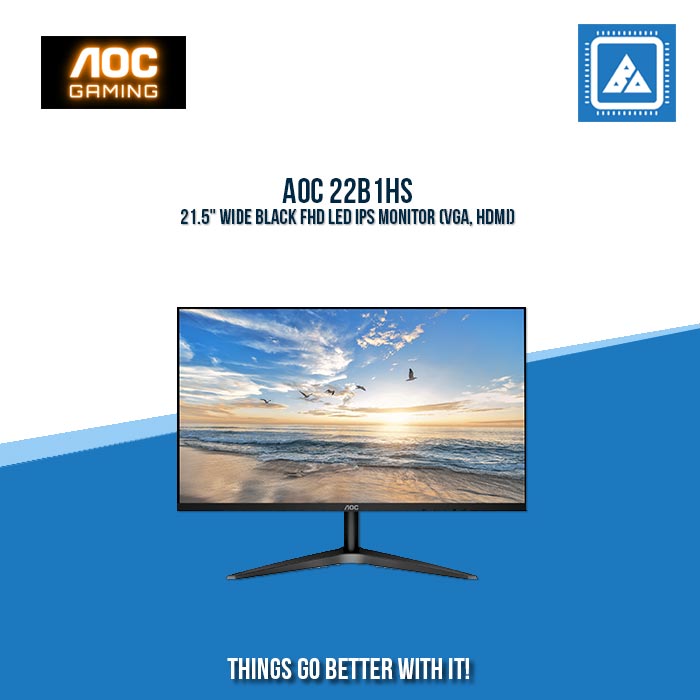 AOC 22B1HS 21.5" WIDE BLACK FHD LED IPS MONITOR (VGA, HDMI)