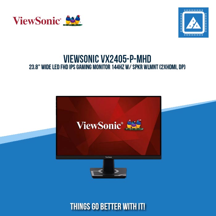 VIEWSONIC VX2405-P-MHD 23.8" WIDE LED FHD IPS GAMING MONITOR 144HZ W/ SPKR WLMNT (2XHDMI, DP)