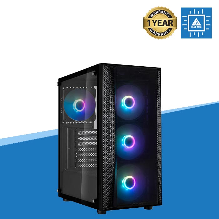 FARA B1 Lucid Rainbow Black ATX Mid-Tower Case with Tempered Glass Window