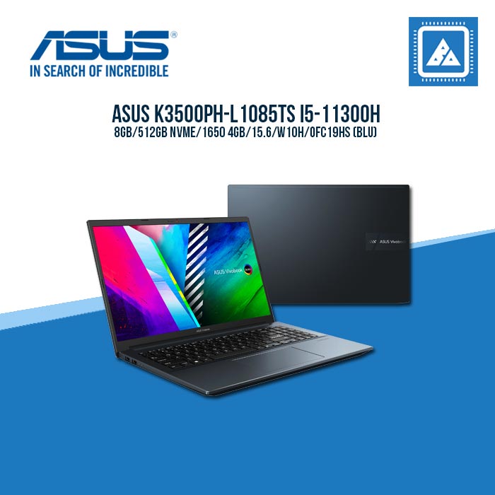 ASUS VIVOBOOK PRO K3500PH-L1085TS I5-11300H/8GB/512GB NVME/1650 4GB | BEST FOR GAMING AND AUTOCAD LAPTOP