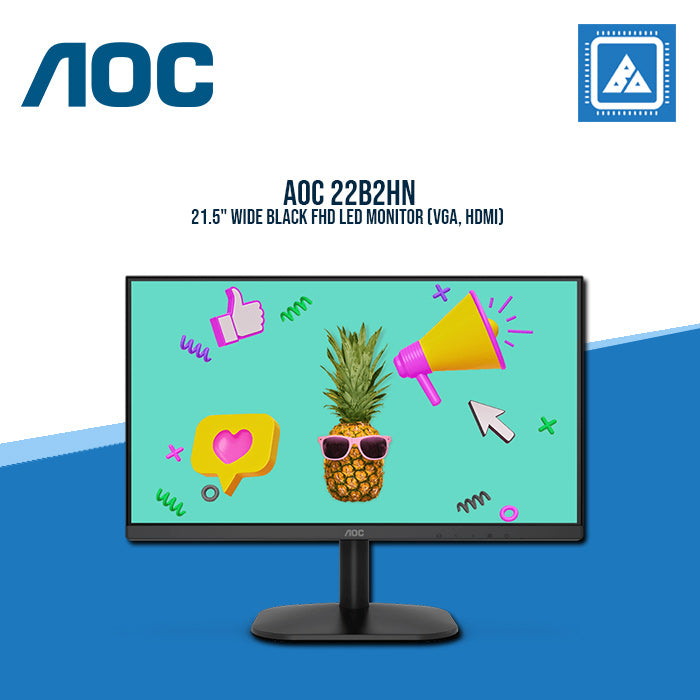 AOC 22B2HN 21.5" WIDE BLACK FHD LED MONITOR (VGA, HDMI)
