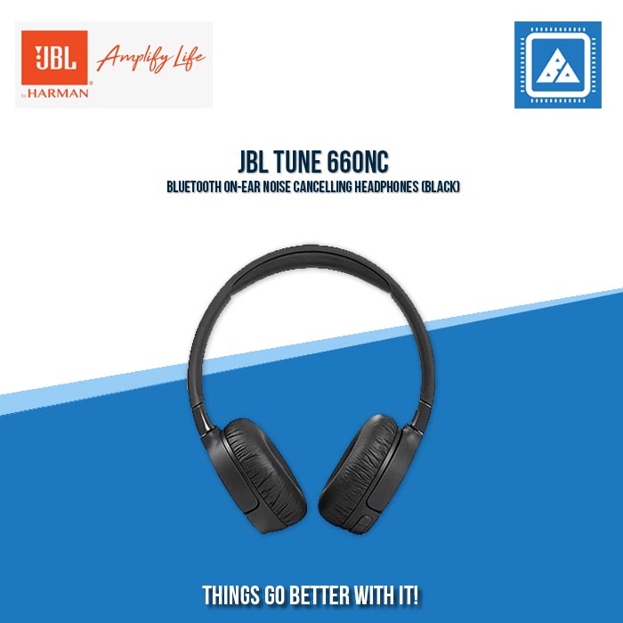 JBL TUNE 660NC BLUETOOTH ON-EAR NOISE CANCELLING HEADPHONES (BLACK)