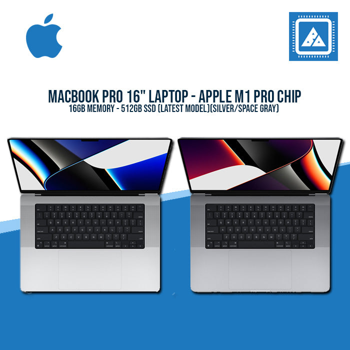 MacBook Pro 16" Laptop - Apple M1 Pro chip - 16GB Memory - 512GB SSD (Latest Model) - Silver/Space Gray