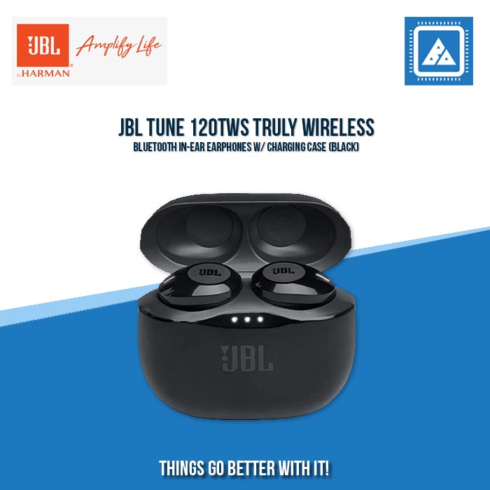 JBL TUNE 120TWS TRULY WIRELESS BLUETOOTH IN-EAR EARPHONES W/ CHARGING CASE (BLACK)
