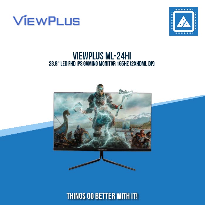 VIEWPLUS ML-24HI 23.8" LED FHD IPS GAMING MONITOR 165HZ (2XHDMI, DP)