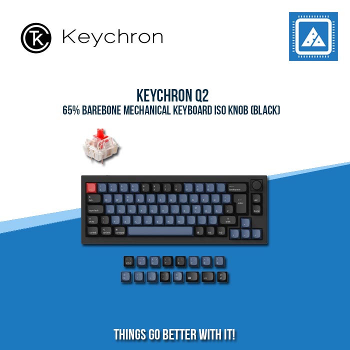 KEYCHRON Q2 65% BAREBONE MECHANICAL KEYBOARD ISO KNOB (BLACK)