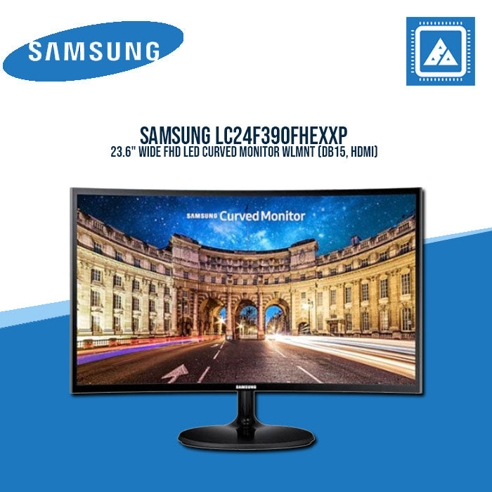 SAMSUNG LC24F390FHEXXP 23.6" WIDE FHD LED CURVED MONITOR WLMNT (DB15, HDMI)