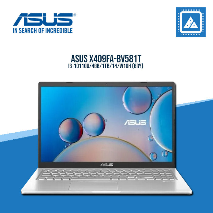 ASUS X409FA-BV581T I3-10110U/4GB/1TB/14/W10H (GRY) Best for Students and Freelancers