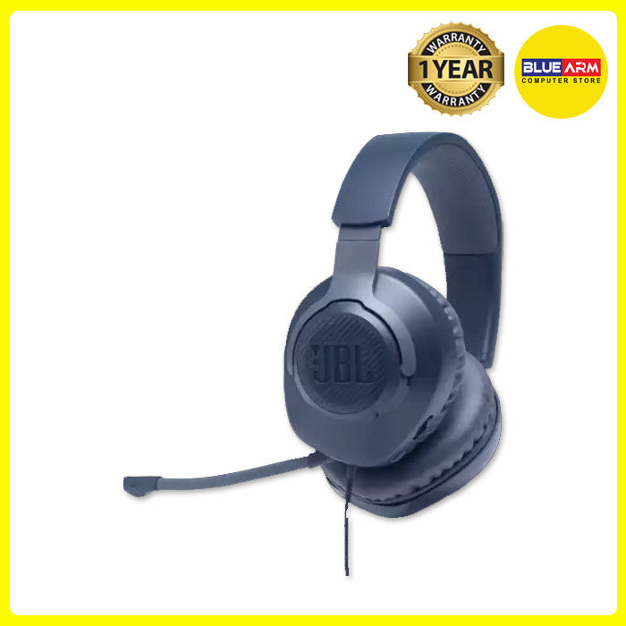 JBL QUANTUM 100 WIRED 3.5MM OVER-EAR GAMING HEADSET (BLUE)