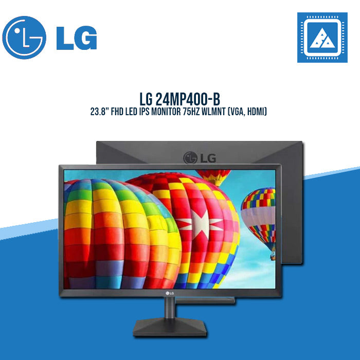 LG 24MP400-B 23.8" FHD LED IPS MONITOR 75HZ WLMNT (VGA, HDMI)