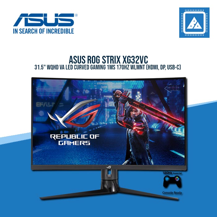 ASUS ROG STRIX XG32VC 31.5" WQHD VA LED CURVED GAMING 1MS 170HZ WLMNT (HDMI, DP, USB-C)