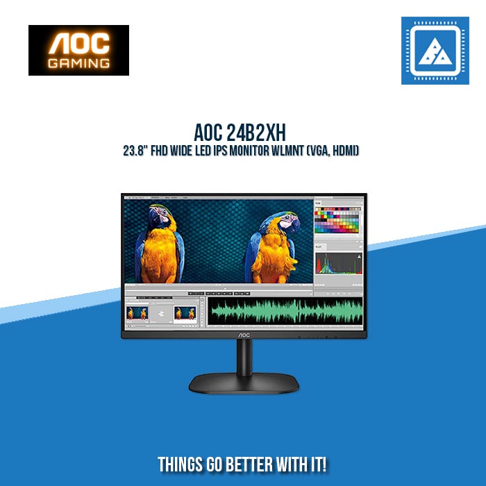 AOC 24B2XH 23.8" FHD WIDE LED IPS MONITOR WLMNT (VGA, HDMI)