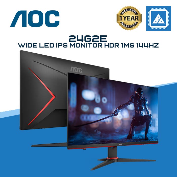 AOC 24G2E WIDE LED IPS MONITOR HDR 1MS 144HZ WLMNT (VGA